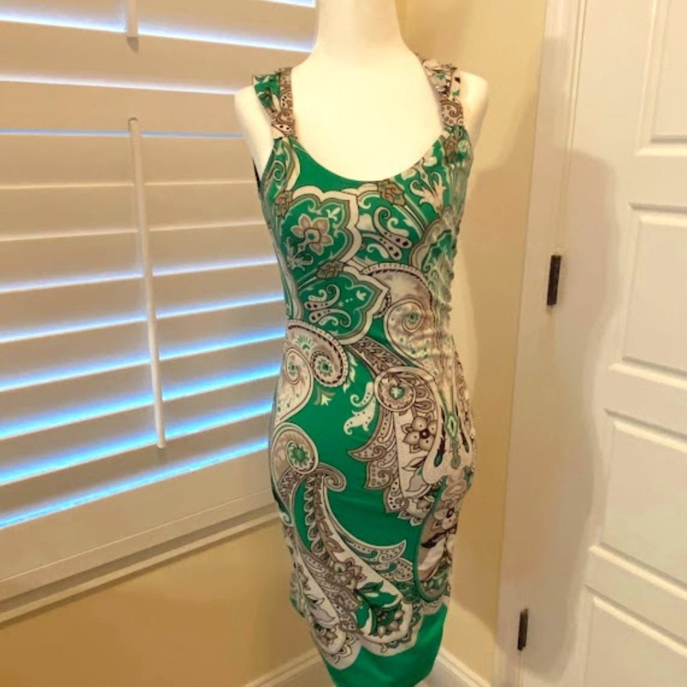 INC Green and Black Bodycon – Size Small